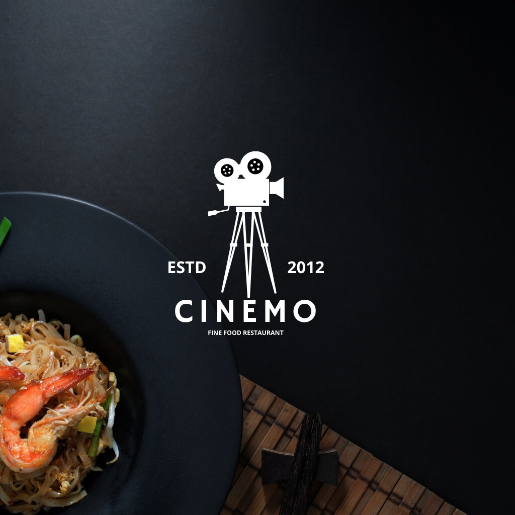 cinemo restaurant poster branding